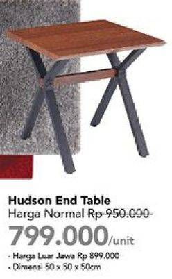 Promo Harga Hudson End Table 50x50x50cm  - Carrefour