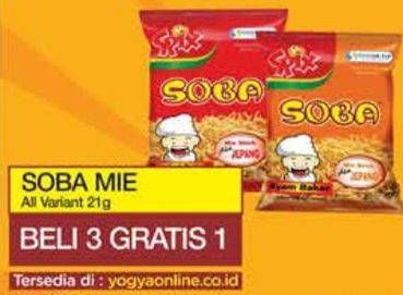 Promo Harga Soba Snack Mie Sedap All Variants 21 gr - Yogya
