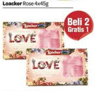 Promo Harga LOACKER Wafer Rose per 4 pcs 45 gr - Carrefour