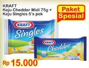 Promo Harga KRAFT Cheddar + Single Cheese 5s  - Indomaret