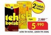Promo Harga ULTRA Teh Kotak Lemon per 2 box 200 ml - Superindo