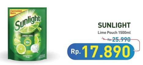 Promo Harga Sunlight Pencuci Piring Jeruk Nipis 100 1500 ml - Hypermart