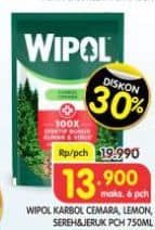 Promo Harga Wipol Karbol Wangi Cemara, Lemon, Sereh Jeruk 750 ml - Superindo