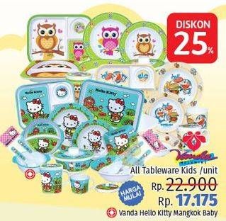 Promo Harga VANDA Peralatan Makan Melamin Hello Kitty  - LotteMart