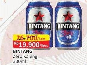 Promo Harga BINTANG Zero per 3 kaleng 330 ml - Alfamart