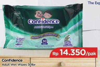Promo Harga CONFIDENCE Adult Wet Wipes 30 pcs - TIP TOP