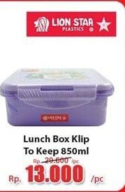 Promo Harga LION STAR Lunch Box Klip To Keep 850 ml - Hari Hari