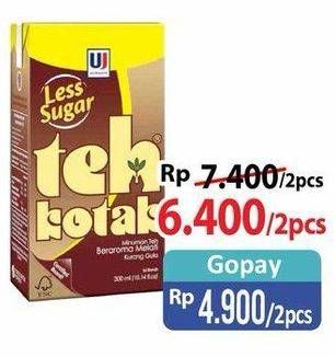 Promo Harga ULTRA Teh Kotak Less Sugar 300 ml - Alfamart