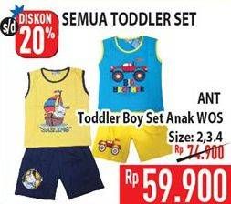 Promo Harga ANT Toddler Boy Set 2, 3, 4  - Hypermart