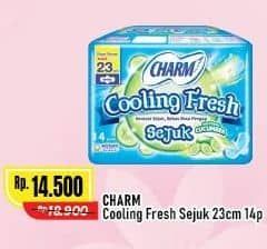 Promo Harga Charm Cooling Fresh Sejuk Wing 23cm 14 pcs - Alfamart
