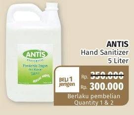 Promo Harga ANTIS Hand Sanitizer 5 ltr - Lotte Grosir