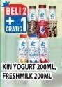 Promo Harga KIN Bulgarian Yogurt 200ml / Fresh Milk 200ml  - Hypermart