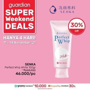 Promo Harga SENKA Perfect Whip Facial Foam Vibrant White 100 gr - Guardian