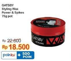 Promo Harga GATSBY Styling Wax Power Spike 75 gr - Indomaret