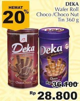 Promo Harga DUA KELINCI Deka Wafer Roll Choco, Choco Nut 360 gr - Giant