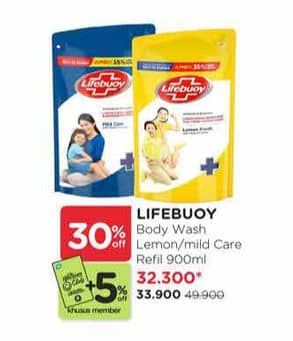Promo Harga Lifebuoy Body Wash Lemon Fresh, Mild Care 900 ml - Watsons