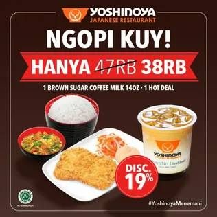 Promo Harga Yoshinoya Brown Sugar Coffee Milk 14oz + HOT Deal  - Yoshinoya
