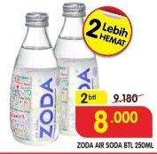 Promo Harga ZODA Air Soda per 2 botol 250 ml - Superindo