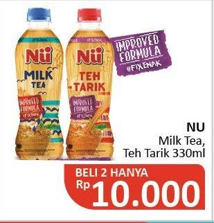 Promo Harga NU Teh Tarik/Milk Tea 330ml  - Alfamidi