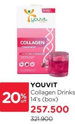 Promo Harga Youvit Collagen Powder Drink 14 pcs - Watsons
