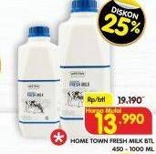 Promo Harga HOMETOWN Fresh Milk Plain 450 ml - Superindo