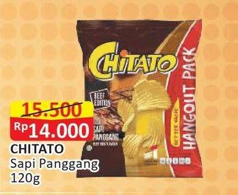 Promo Harga CHITATO Snack Potato Chips Sapi Panggang Beef Barbeque 120 gr - Alfamart