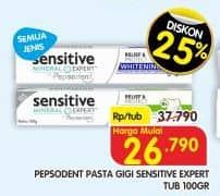 Promo Harga Pepsodent Pasta Gigi Sensitive Expert All Variants 100 gr - Superindo