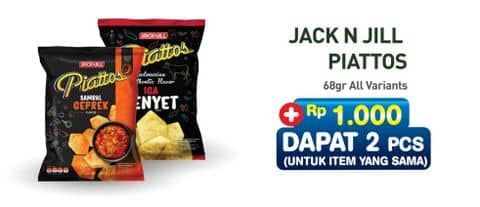 Piattos Snack Kentang 68 gr Tambah Rp. 1.000 Dapat 2 Pcs 
Untuk Item Yang Sama