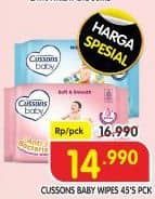 Promo Harga Cussons Baby Wipes 50 sheet - Superindo