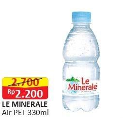 Promo Harga LE MINERALE Air Mineral 330 ml - Alfamart
