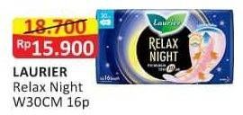 Promo Harga Laurier Relax Night 30cm 16 pcs - Alfamart