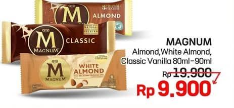 Promo Harga Walls Magnum Almond, White Almond, Classic 80 ml - LotteMart