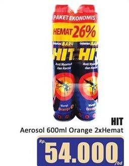 Promo Harga HIT Aerosol Orange 675 ml - Hari Hari