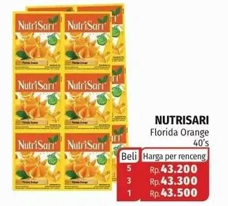 Promo Harga NUTRISARI Powder Drink Florida Orange per 40 sachet - Lotte Grosir