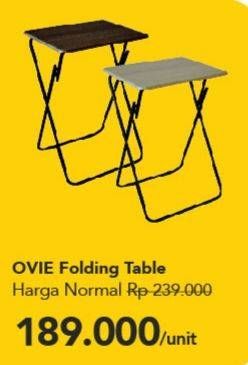 Promo Harga Ovie Folding Table  - Carrefour