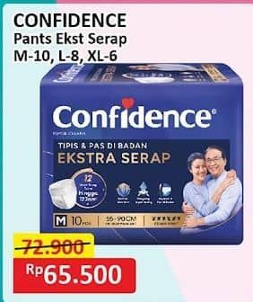 Promo Harga Confidence Adult Pants Slim & Fit Extra Absorb L8, M10, XL6 6 pcs - Alfamart