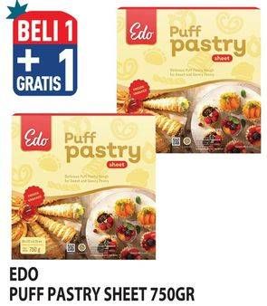 Promo Harga EDO Puff Pastry Sheets 750 gr - Hypermart