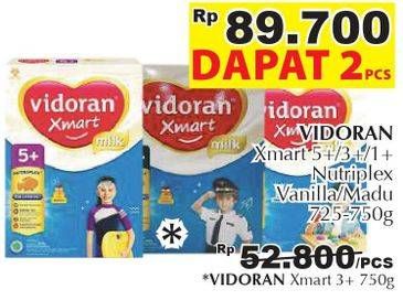 Promo Harga VIDORAN Xmart 3+ per 2 box 750 gr - Giant
