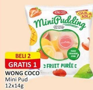 Promo Harga Wong Coco MiniPudding per 12 pcs 14 gr - Alfamart