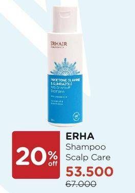 Promo Harga ERHAIR Shampoo Scalp Care 100 ml - Watsons