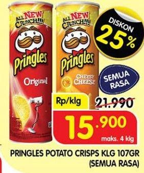 Promo Harga PRINGLES Potato Crisps All Variants 107 gr - Superindo