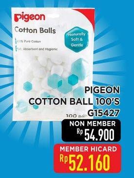 Promo Harga Pigeon Cotton Balls 100 pcs - Hypermart