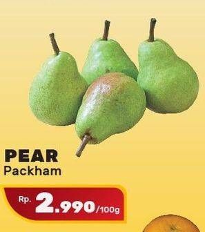 Promo Harga Pear Packham per 100 gr - Yogya