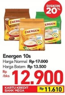 Promo Harga ENERGEN Cereal Instant 10 pcs - Carrefour