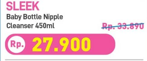 Promo Harga Sleek Baby Bottle, Nipple and Accessories Cleanser 450 ml - Hypermart