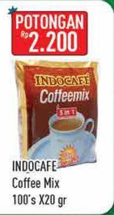 Promo Harga Indocafe Coffeemix per 100 sachet 20 gr - Hypermart