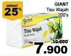 Promo Harga GIANT Tisu Wajah 200 pcs - Giant