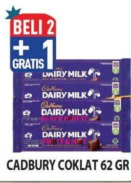 Promo Harga CADBURY Dairy Milk 62 gr - Hypermart