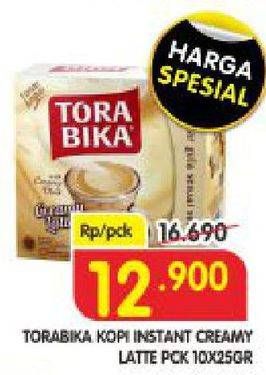 Promo Harga Torabika Creamy Latte per 10 sachet 25 gr - Superindo