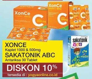 Promo Harga Xonce Kaplet 1000 & 500 mg/Sakatonik ABC Multivitamin  - Yogya
